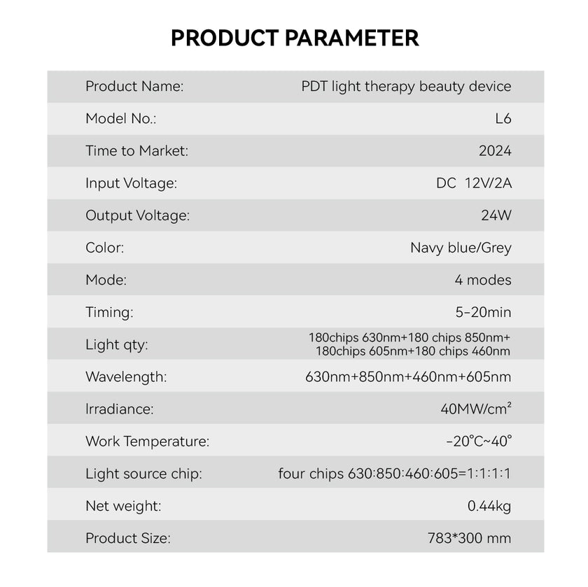 PDT Red Light Therapy Device
